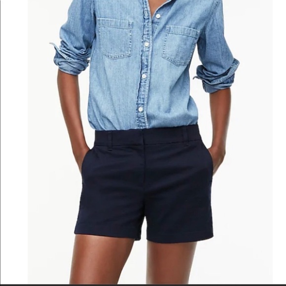 J Crew Chino size 6 navy blue preppy shorts - Picture 2 of 8